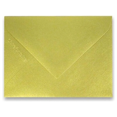 CLAIREFONTAINE Obálka CF - 100x75 mm, zlatá 120g (20ks)