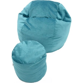 Pufrelax Комплект, Барбарон и табуретка за крака, 700л. , King Size - Puddle, Перящ се калъф, Пълнеж с микс от мемори пяна и дунапрен, Трансформира се в легло, Гама Diamond