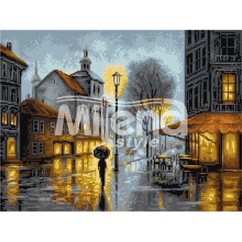 Image 1 of Milena Style Нощ над града - Печатана Aida 14 ct с конци Ariadna