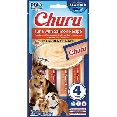 Churu Dog snack tuňák s lososem 4 x 14 g