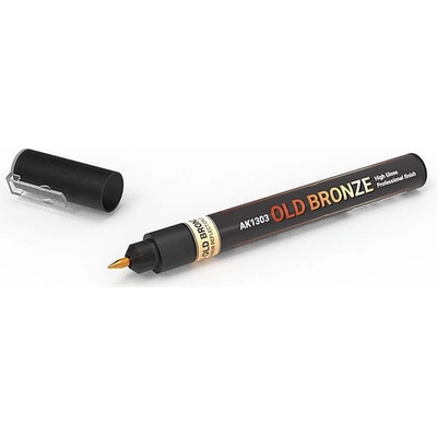 AK-Interactive Farbiaca fixka AK Old bronz metallic liquid marker starý bronz