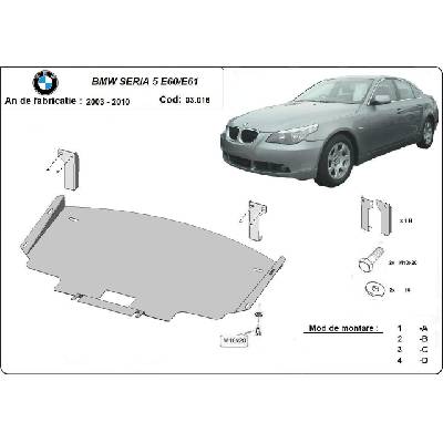 Scut Motor - Румъния Метална кора под двигател и радиатор BMW 5 Ser (E61) комби от 2004 (73595)