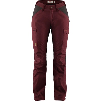 Fjällräven Дамски туристически панталон Fjällräven Women's Kaipak Trousers Curved Walking trousers - Dark Garnet / Dark Grey - размер 42 (110-0579-0215)