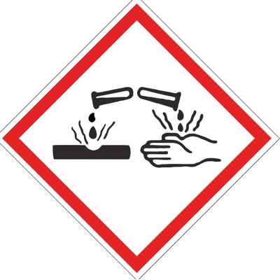 Traiva s.r.o KOROZIVNÍ - Symbol CLP (GHS) 05 Verze: Samolepka 26 x 26 mm tl. 0.1 mm - arch 77 ks - Kód: 04529