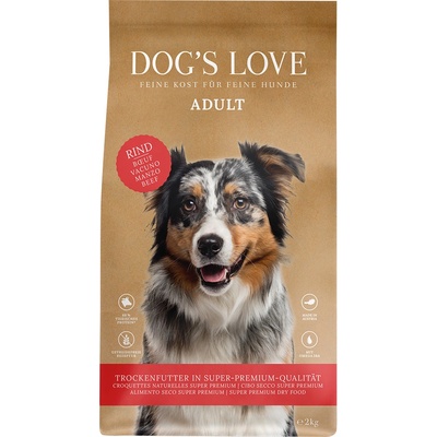 DOG’S LOVE 2х2кг Adult Dog´s Love, суха храна за кучета - с говеждо
