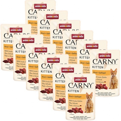 Animonda Carny Kitten hovädzie hydina 12 x 85 g