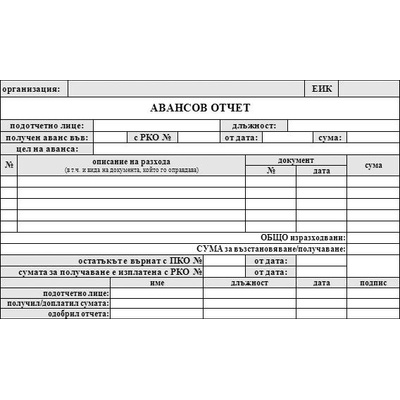 Авансов отчет