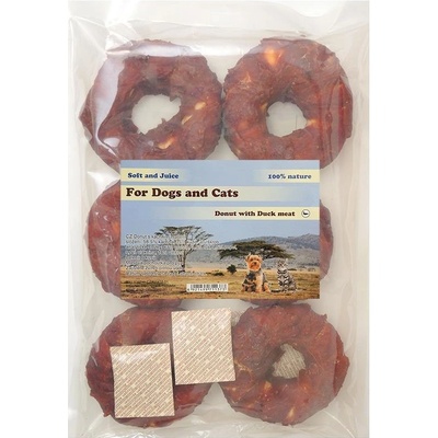 For Dog & Cat Soft donut s kachním masem 10 cm 6 ks