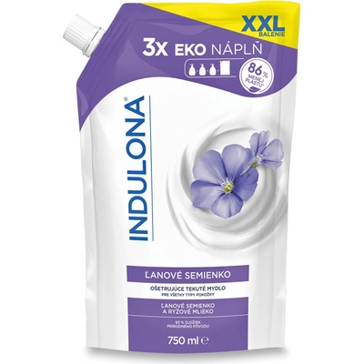 Indulona tekuté mýdlo Lněné semínko náhradní náplň 750 ml