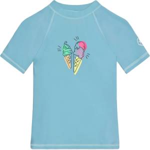 Color Kids Детска плажна тениска от ликра Color Kids Kid's T-Shirt with Print Lycra - Cerulean - размер 116 (EU) (750-2571-0115)