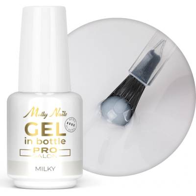 GNBLAB Molly Nails Pro Salon Stavební gel v lahvičce milky 15g