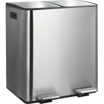 spirella Стоманено кошче за боклук 2x20 l за рециклиране с педал в матово сребрист цвят Aliya - Spirella (10.29477)