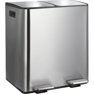 spirella Стоманено кошче за боклук 2x20 l за рециклиране с педал в матово сребрист цвят Aliya - Spirella (10.29477)