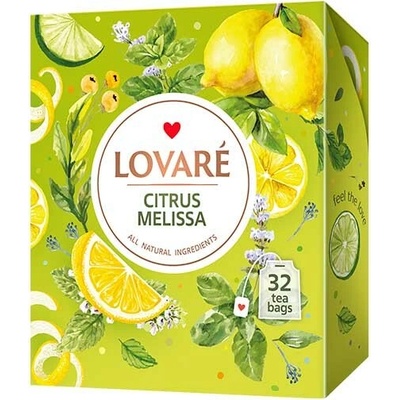 Lovare zelený porc. čaj Citrus Melissa 32 x 1,5 g