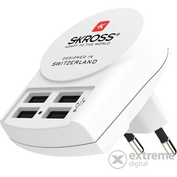 Skross Euro USB nabíjací adaptér, 4800mA, 4x USB výstup, DC26