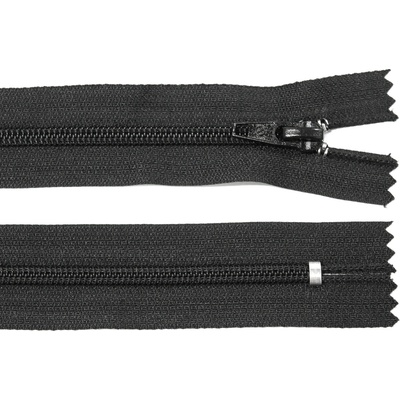 Spirálový zip no.5 nerozepínací 18cm černý