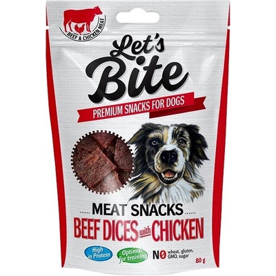 Let’s Bite Meat Snacks Beef Squares with Poultry 80 g