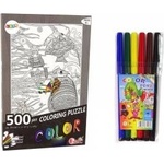LEAN Toys Puzzles to colour 500 pieces Fish Ocean