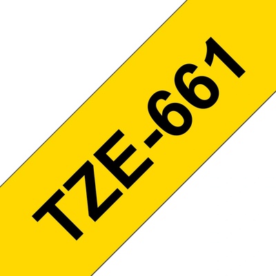 Brother TZ-661, žlutá/černá, (36mm, lamin.) TZe661