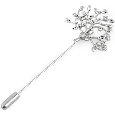 Ozdobný špendlík strom života Varianta: platina, Balení: 1 ks – Zboží Dáma