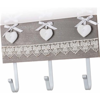 HOME DECOR Věšáček s krajkou se 3 háčky LACEWORK