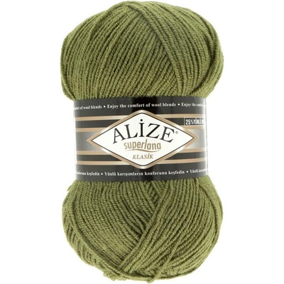 Alize Superlana Klasik 620 kaki zelená