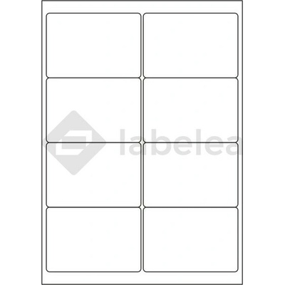 Labelea Samolepiace etikety 99,1x67,7 mm biele papierové, na hárku A4, pre laserovú a atramentovú tlač, Farba etikiet Biela, Počet hárkov v balení 100 EPY099067W008S