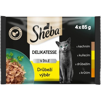 Sheba Drůbeží výběr v želé 4 x 85 g