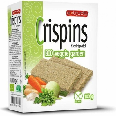Extrudo Bio Cereálne krehký chlieb Crispins vege garden 2 x 50 g
