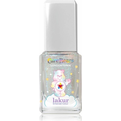 LONDONTOWN lakur Care Bears Chasing Rainbows lak na nehty duhové třpytky 12 ml