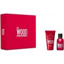 Kosmetické sady Dsquared2 Red Wood sprchový gel 50 ml + tělové mléko 50 ml + EDT 50 ml dárková sada