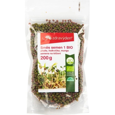 Směs semínek na klíčení BIO (alfalfa, ředkvička, mungo) 200g - Zdravý den