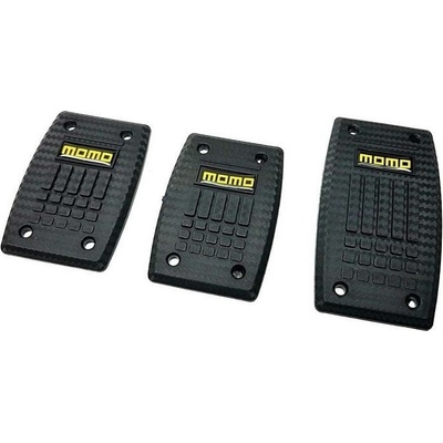 Спортни гумени педали с надпис Momo, черно и жълто (250850)