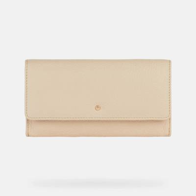 Geox Krémová dámská peněženka Wallet G007372 Krémová