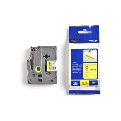 páska BROTHER TZFX621 čierne písmo, žltá páska FLEXIBLE ID Tape (9mm)