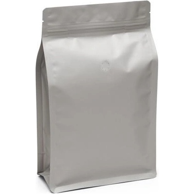 Sáček s plochým dnem | šedý mat | ZIP | ventil obsah 100g (110 x 185 + 55 mm)