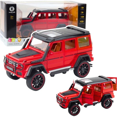 Lean Toys Terénne auto Otváracie dvere s kovovým ťahadlom Červená 1:22