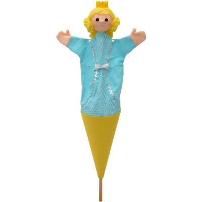 MUB2 Princezná Adielka 55 cm 3v1 tyrkysová kornútový maňuška