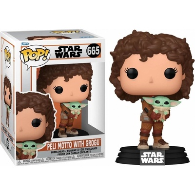 Funko Pop! 665 Star Wars The Mandalorian Peli Motto with Grogu
