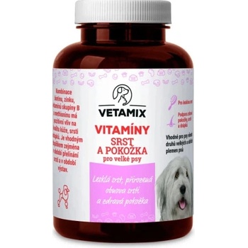 Vetamix Vitamíny srst a pokožka pro velké psy 230 g