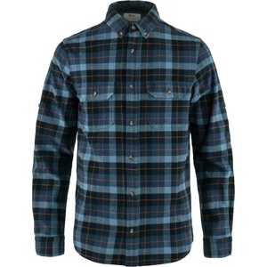 Fjällräven Мъжка риза с копчета Fjällräven Singi Heavy Flannel Shirt - Dark Navy / Indigo Blue (033-0290-1211)