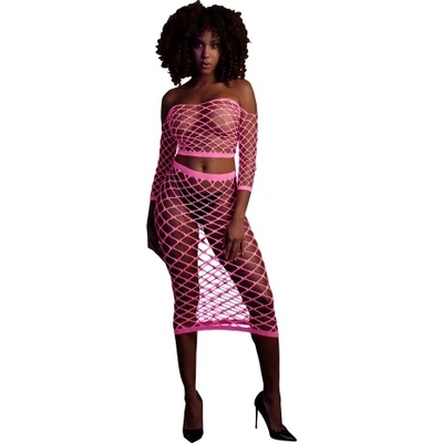 Le Desir Комплект от 2 части Ouch! Glow 834 неоново розов