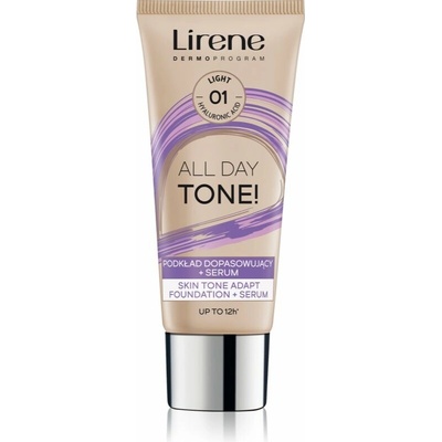 Lirene ALL DAY TONE! hydratační make-up pro zářivý vzhled pleti 01 Light 30 ml