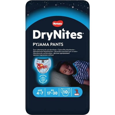 DryNites HUGGIES pre chlapca 4-7 rokov 17-30 kg 10 ks