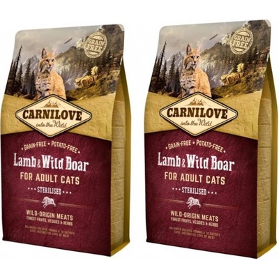 Carnilove Lamb & Wild Boar for Adult Cats Sterilised 2 x 6 kg