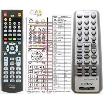 GENERAL SONY RMT-CDR45AD - съвместимо дистанционно управление на марката General (RMT-CDR45AD)