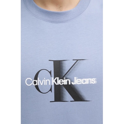 Calvin Klein Jeans Памучна тениска Calvin Klein Jeans в синьо с принт J30J327471 (J30J327471)