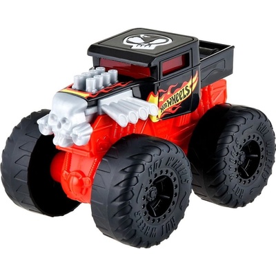 Mattel Hot Wheels Monster Trucks Svietiaci a rámusiaci vrak Bone Shaker HDX60