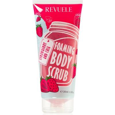 Revuele Foaming Body Scrub Strawberry and Chia hydratačný telový peeling 200 ml