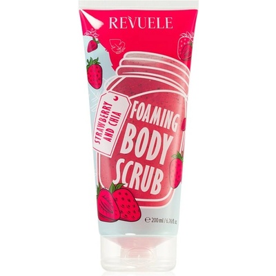 Revuele Foaming Body Scrub Strawberry and Chia hydratačný telový peeling 200 ml